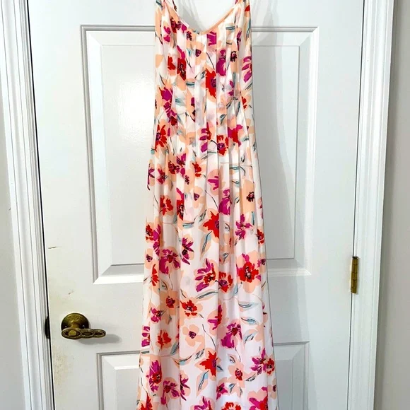 knee length dresses for ladies Banana Republic Floral Handkerchief Hem Sleeveless Midi Dress Size 0 –  theuntamedthread.com